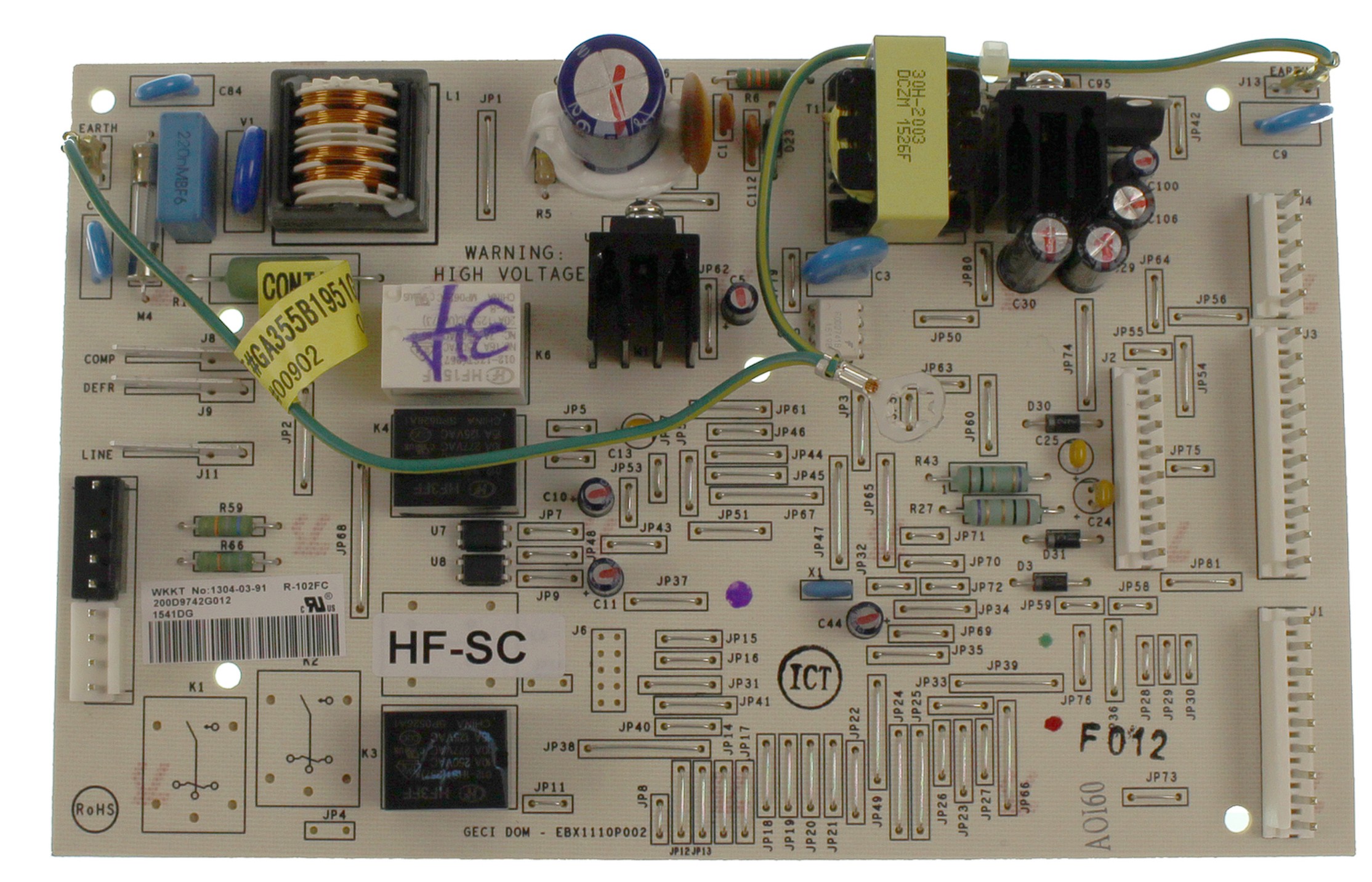 WR01F04178 - Genuine OEM GE Refrigerator Main Control Board Assembly